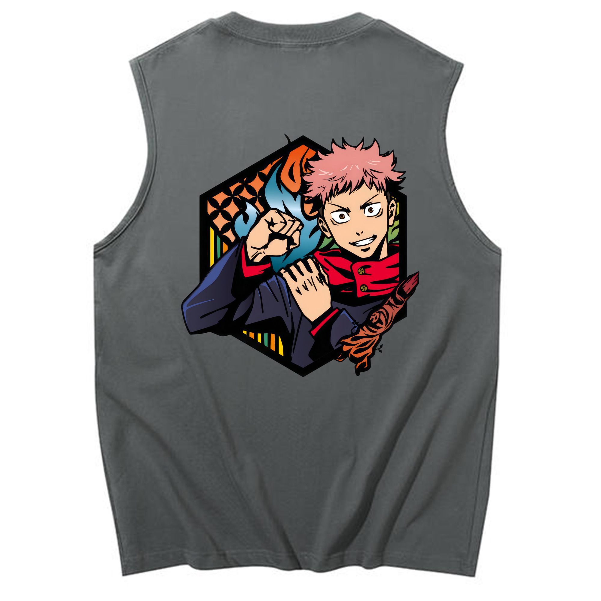 （画像用） 呪術廻戦 Jujutsu Kaisen コットン100％タンクトップ（背面プリント）